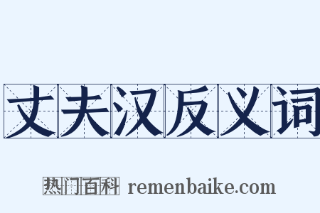 丈夫汉反义词是什么意思的图片